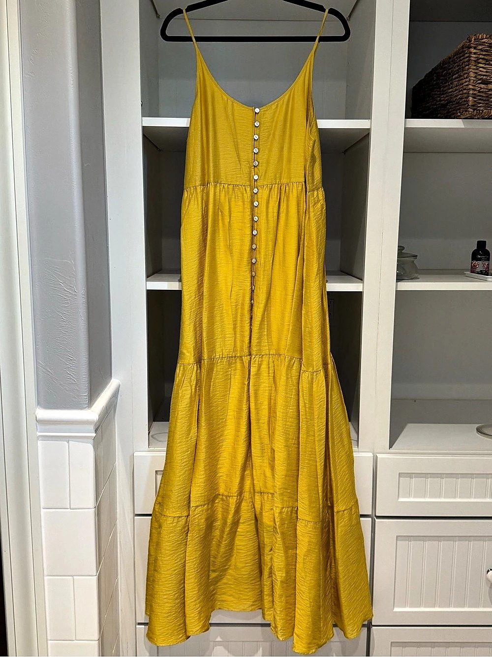 Stockholm Atelier Yellow Maxi Dress Size Medium Like New